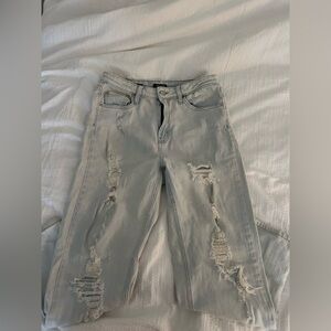 Distressed Light Blue Jeans